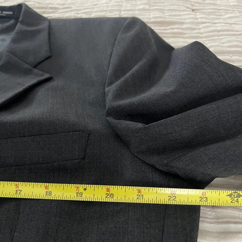 Gerald Austin Dark Gray Men's Suit 42L Jacket‎ Blazer 3 Button Smart Business